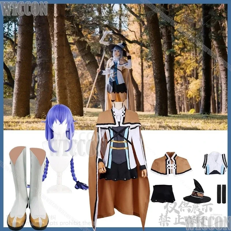 

XT8Mushoku Cosplay Tensei Jobless Reincarnation Roxy Migurdia Magic Witch Cape Dress Wigs Shoes Girls Carnival Outfit CustoXT6@!
