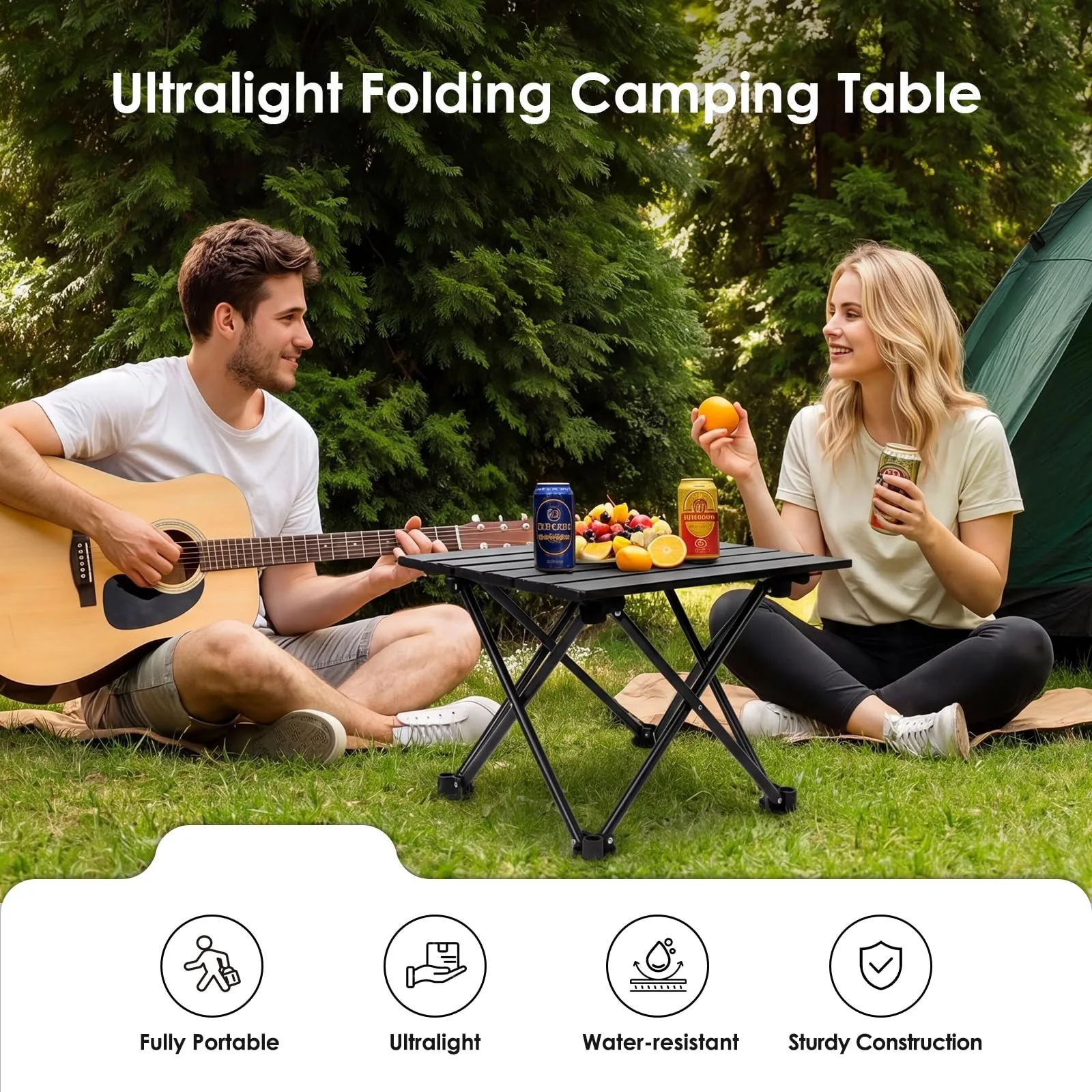 Portable Folding Camping Table Lightweight Collapsible Outdoor Desk Compact Mini Picnic Stand Travel Beach Equipment Furniture