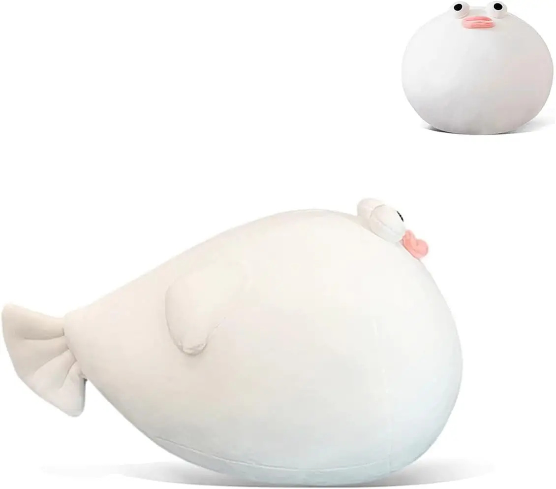

Cute Puffer Fish Plush Pillow - 15.7 Inch Soft Stuffed Toy for Kids and Adults