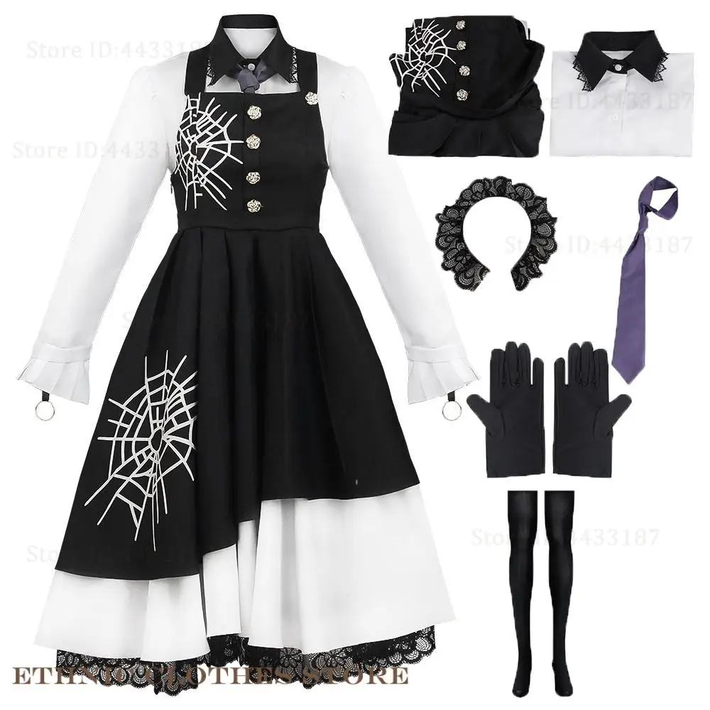 

Anime Danganronpa V3 Tojo Kirumi Cosplay Costume Halloween Women's Dress Sexy Cute School Jk Uniform Shirt Skirt Maid Outfit