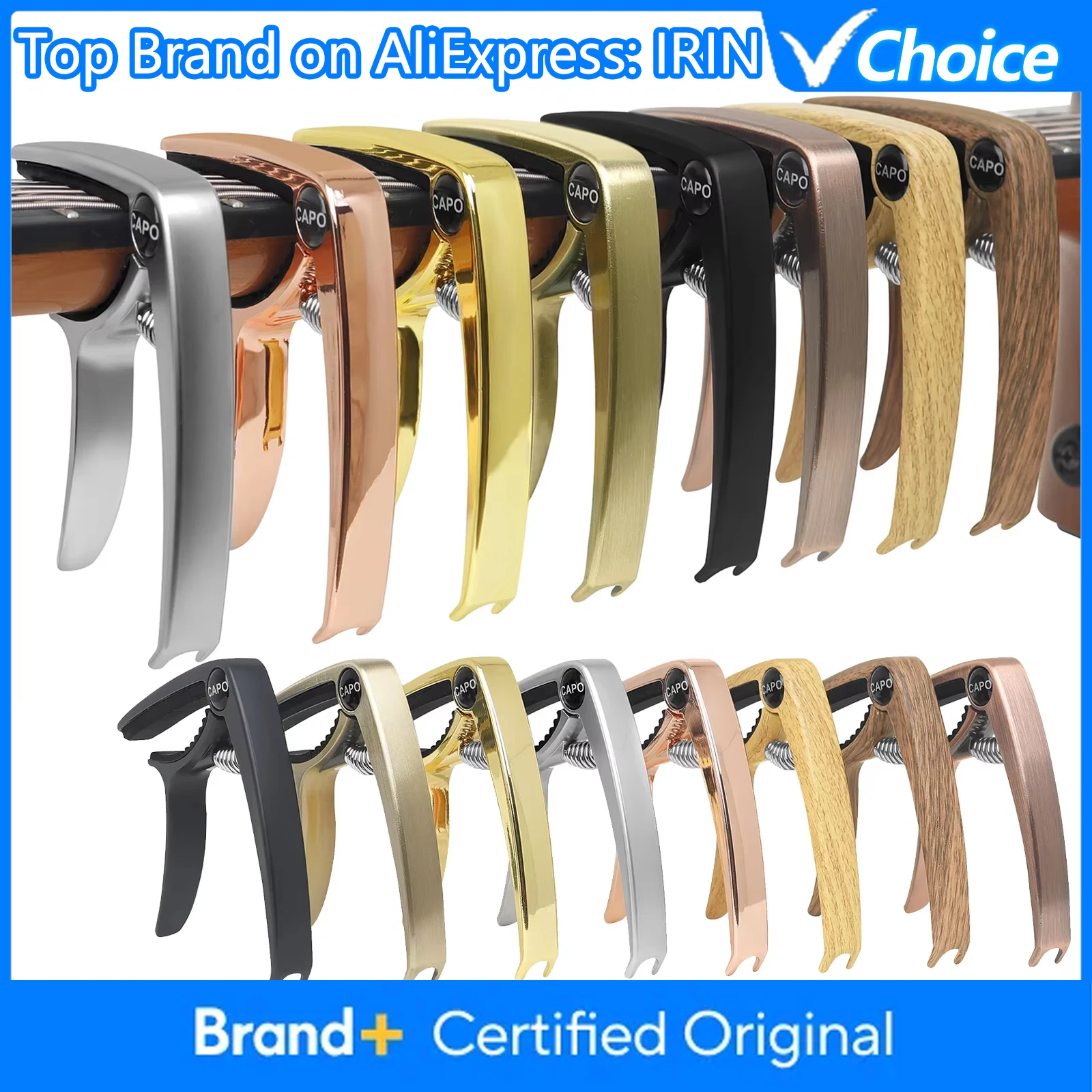 Guitar Capo Clip - คลิปปรับจูนเสียงกีตาร์แบบมืออาชีพ ทำจากอะลูมิเนียมอัลลอยด์ สำหรับกีตาร์ไฟฟ้า/กีตาร์คลาสสิก/กีตาร์โปร่ง/อูคูเลเล่