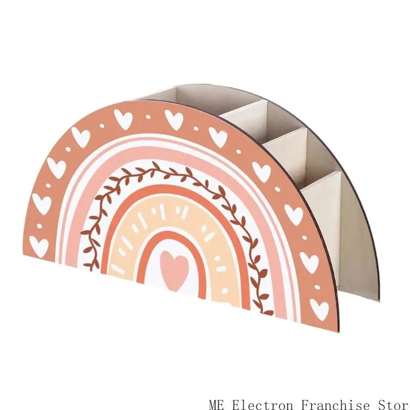 T5ea خشب القلم رصاص كوب قوس قزح شكل قلم القلم منظمي قلم رصاص Desk 5 مقصورات