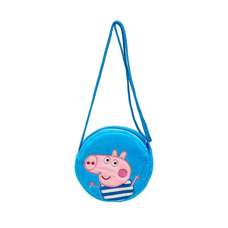 Peppa Pig Doll Backpack Set Anime Doll Plush Peppa Pig Coin Purse Boys Girl Soft Plush Toys Peppa Pig Shoulder Bag Prezenty dla dzieci