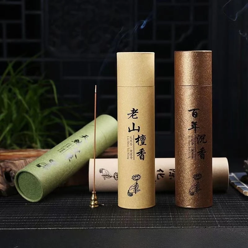 

Natural Multi-Scent Purifying Incense Sticks Sandalwood Agarwood Artemisia Cypress Tube Home Yoga Office Meditation Fragrance G