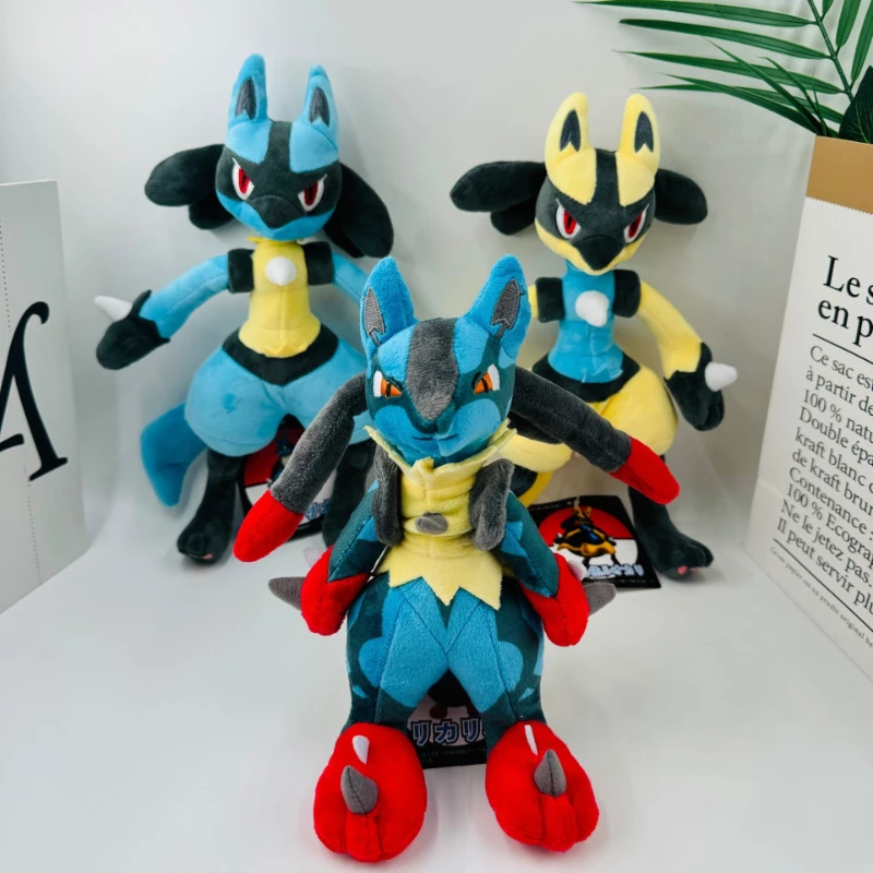 30cm Lucario Mega Millions Lucario Different Color Lucario Road Evolution Plush Doll Boy Birthday Gift Christmas Gift