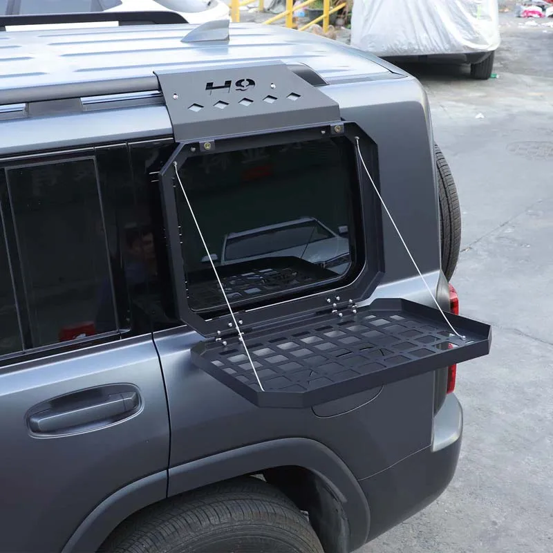 For Haval H9 2024 2025 2026 Aluminum Alloy Trunk Outer Armor Multi-Function Storage Basket Car Exterior 4x4 Offroad Accessories