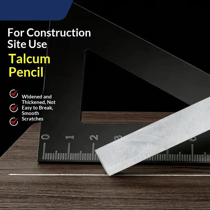 Soft Mineral Talc Pen Wear Resistant Slate Pencil Strips Dust-Free Writing for Metal Cutting Scribing Construction Measurement