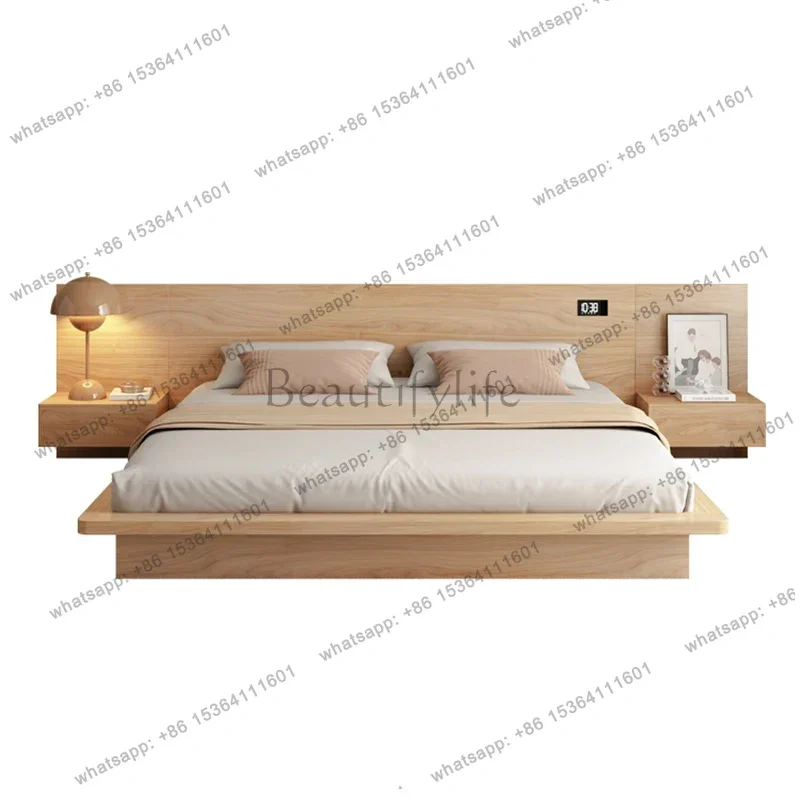 LSDrawers European Leather Storage Luxury King Beds Bedroom Twin Size Cama Matrimonial Furniture Home Nordic White Double Bed