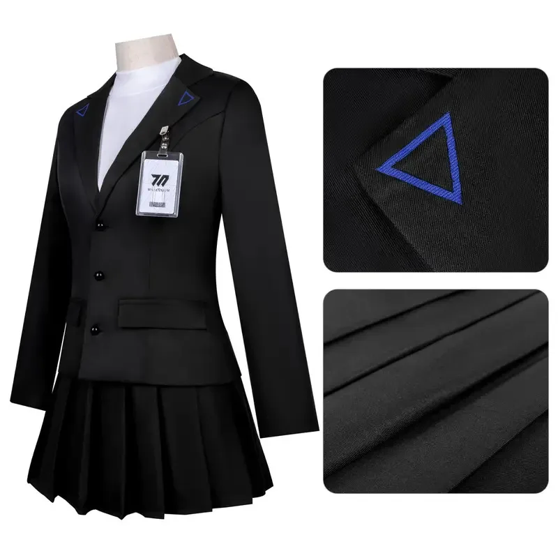 Anime Game Blue Archive Tsukatsuki Rio Cosplay Costume Wig School Skirt JK Full Set Uniform Paraw;3'f,6;t.8' - view 5