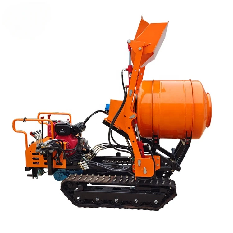 YG Diesel Concrete Mixers Small Mini Portable Concrete Mixer Machine Concrete Pump Gearbox 7KW Mixing Power 670 400L