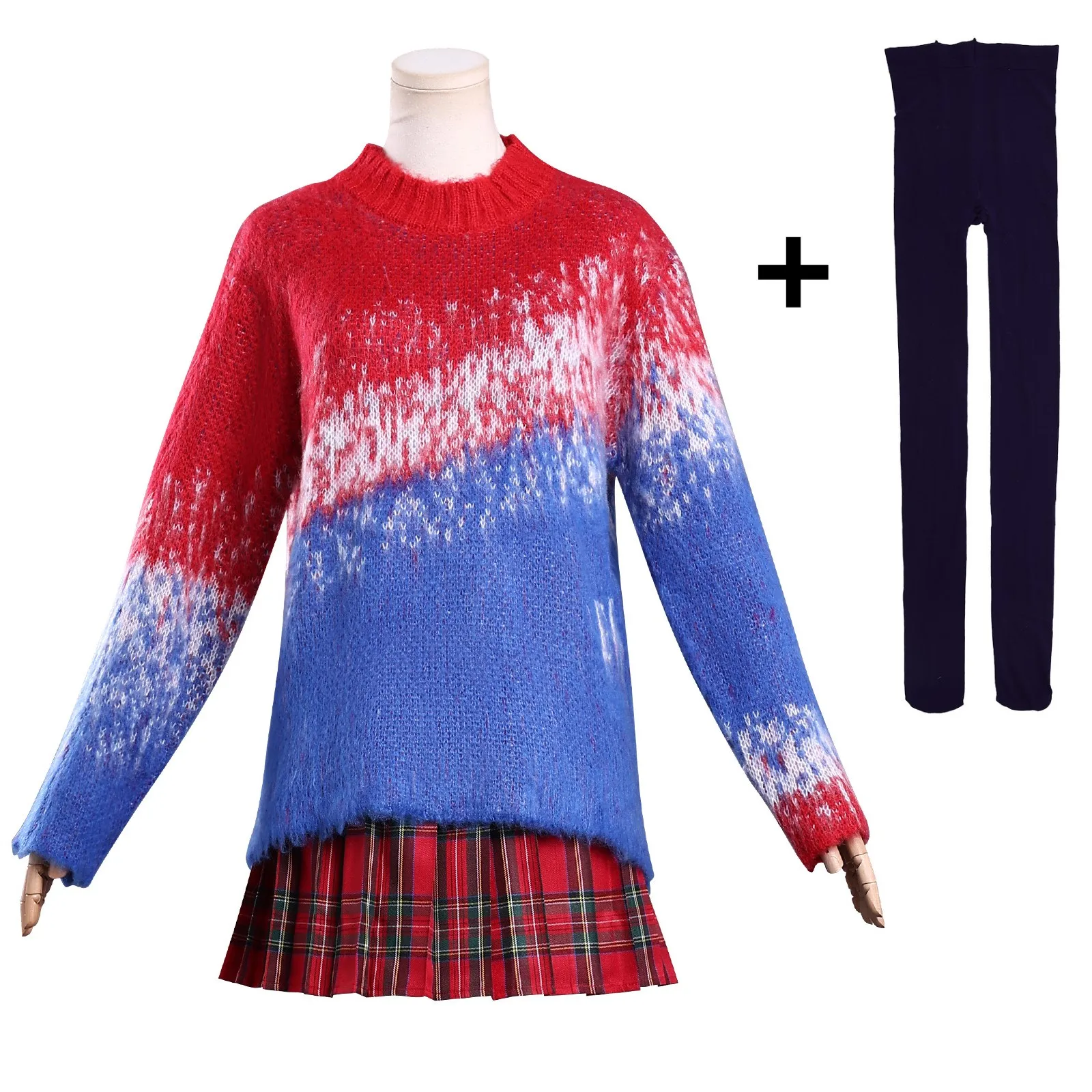 

Wednesday Season Movie Wednesday Season 2 Cosplay Halloween fashion sweater dress sock set carnival party for girl women suit