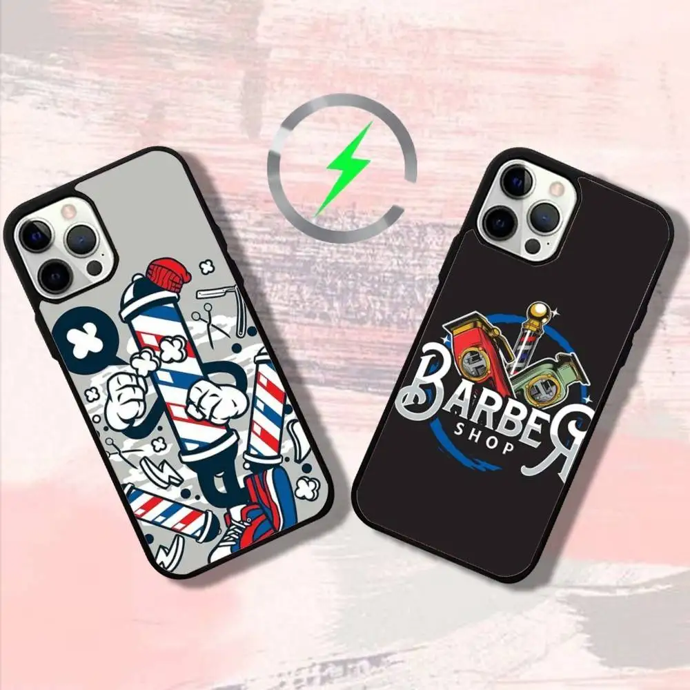

Art Barber Hair Stylists Phone Case For iPhone 16,15,14,13,12,11,Pro,Max,Plus,Mini,SE4,E Magnetic Magsafe Wireless Charging