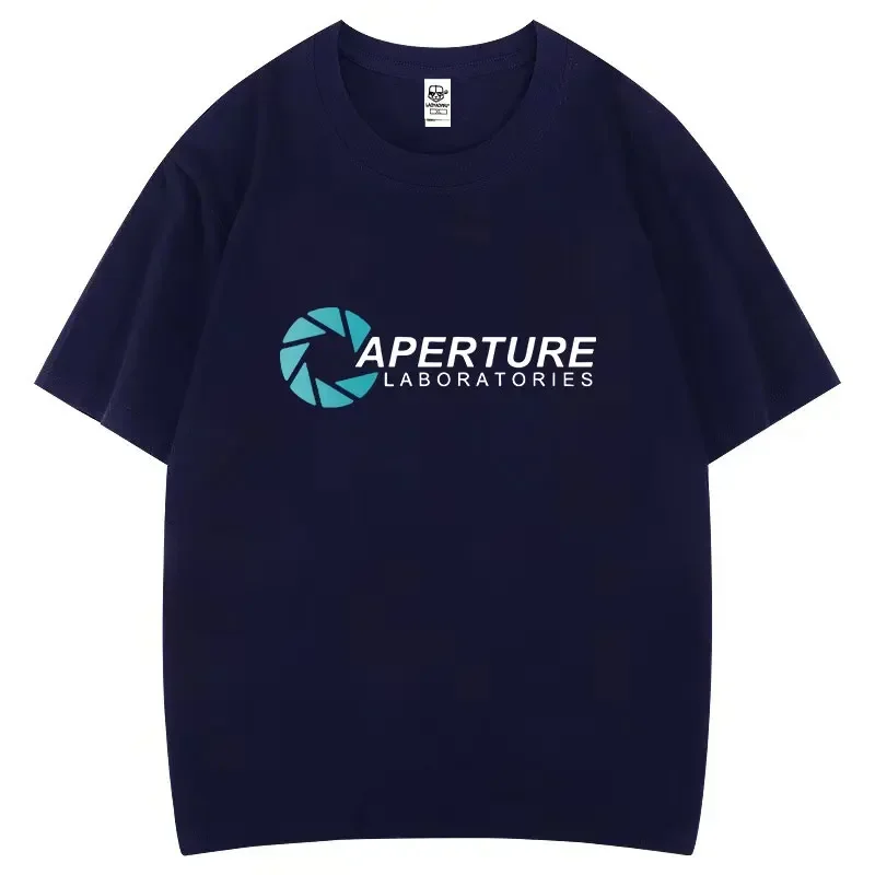 Hot Sale Fashion Portal 2 Aperture Laboratories Logo Cotton T-shirt Men Women Creative Video Game Fan Breathable Casual Tops