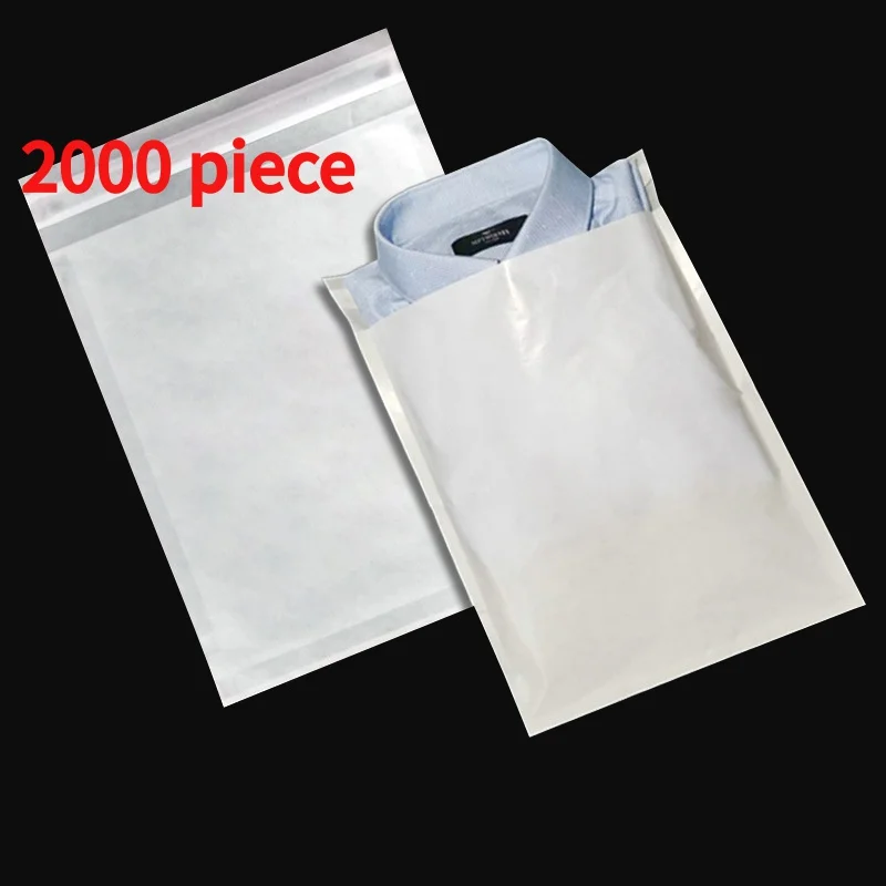 

20 00piece.Custom.Customized Biodegradable Glassine Paperboard Bags Eco-Friendly Clothing Packaging with Self-Adhesive Wax Trans