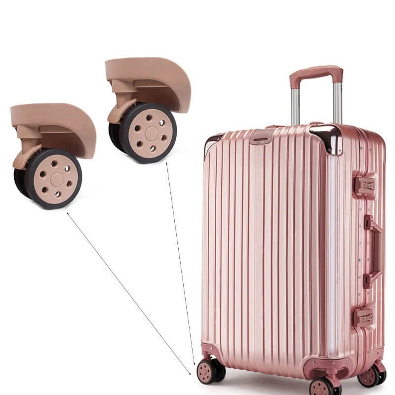 1 Pair Trolley Caster Suitcase Replacement Parts Luggage Box Wheels 360 Degree Spinner Repairing Kit Heavy Duty Wheels 517D