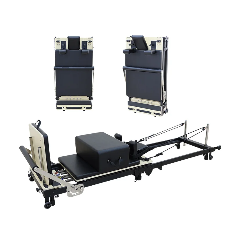 

Прочная складная кровать для пилатеса, черная, для дома, бизнеса, студии, фитнеса