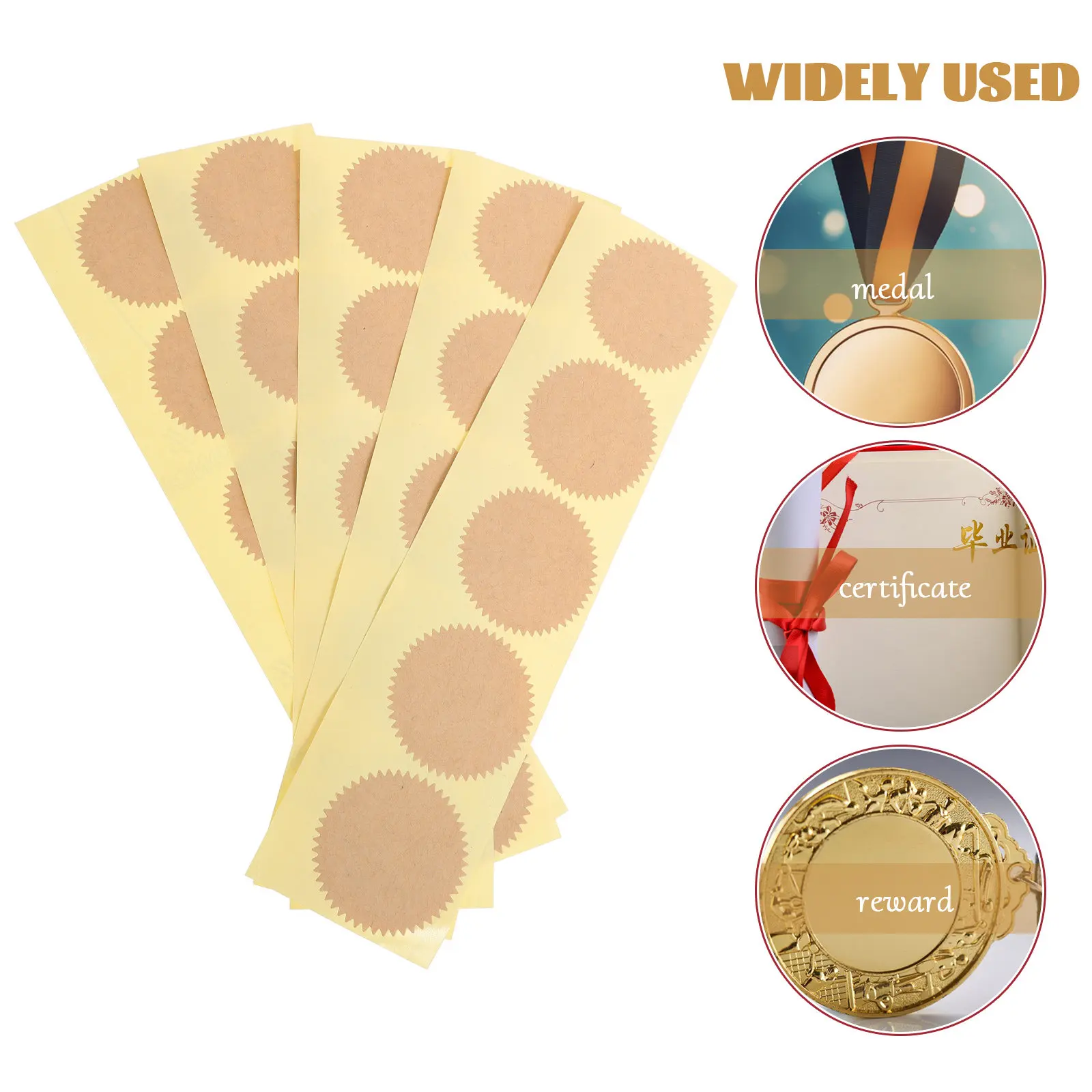 

100 шт. элегантных пустых наклеек-медалей для дипломов, сертификатов, наград, выпускных, спортивных мероприятий, мотивационных стикеров, сертификатов