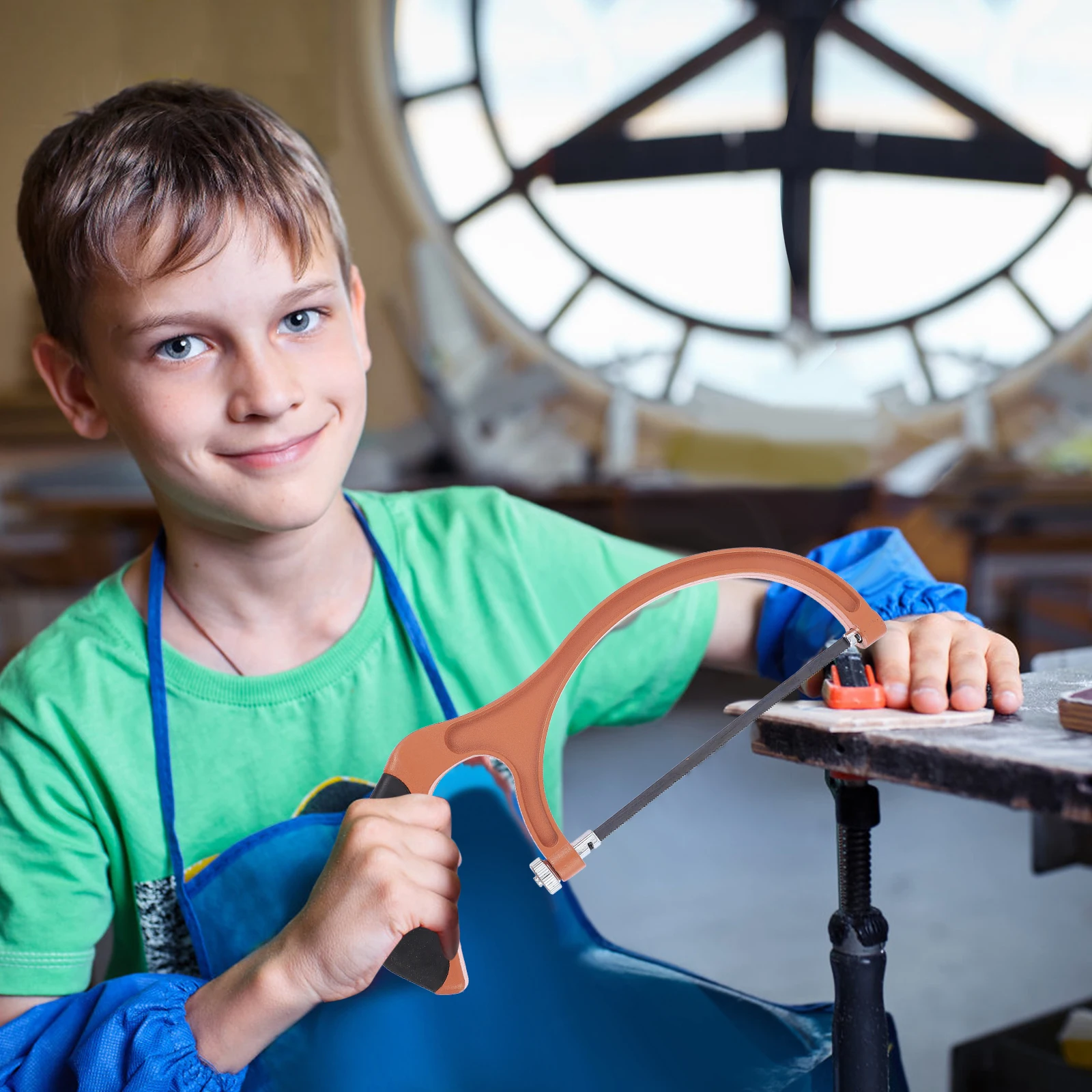 

1 Set Kids Diy Hacksaw Non Slip Handle Woodworking Handsaw Mini Diy Handsaw Easy Replacement Sturdy Structure Tree Sawing Tool