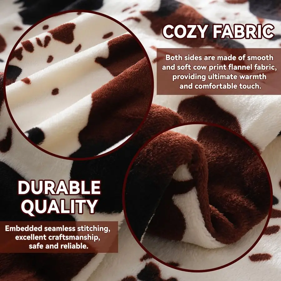 

Print Heated Electric Blanket Soft Western 60 x 50 Heating Blanket Cozy Throw Fast Heating 110H AutoOff 8 Heat Level OverHeat Pr