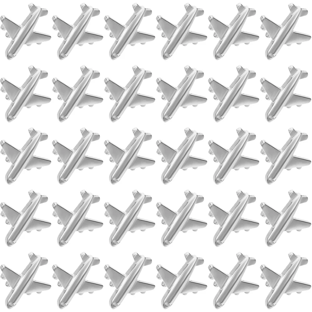 30 Pcs Airplane Aircraft Pushpin Office Cork Board Postcard Thumb Tack Steel Needle Bulletin Tacks