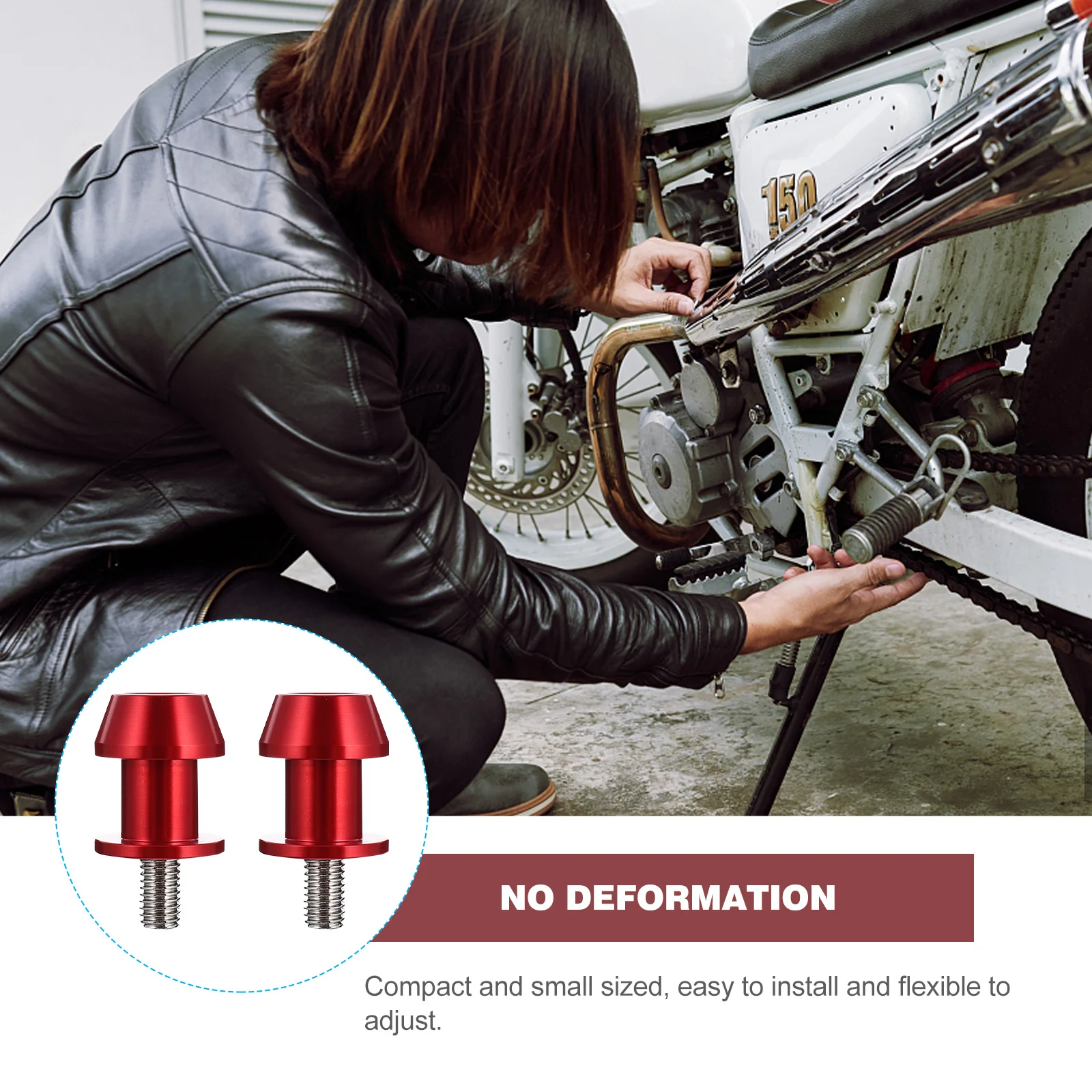 

2pcs 8Mm Motorcycle Swing Arm Stand Screw Aluminum Rear Lift Screws Cnc Motor Accessories Motorcycle Parts For Racing Bike