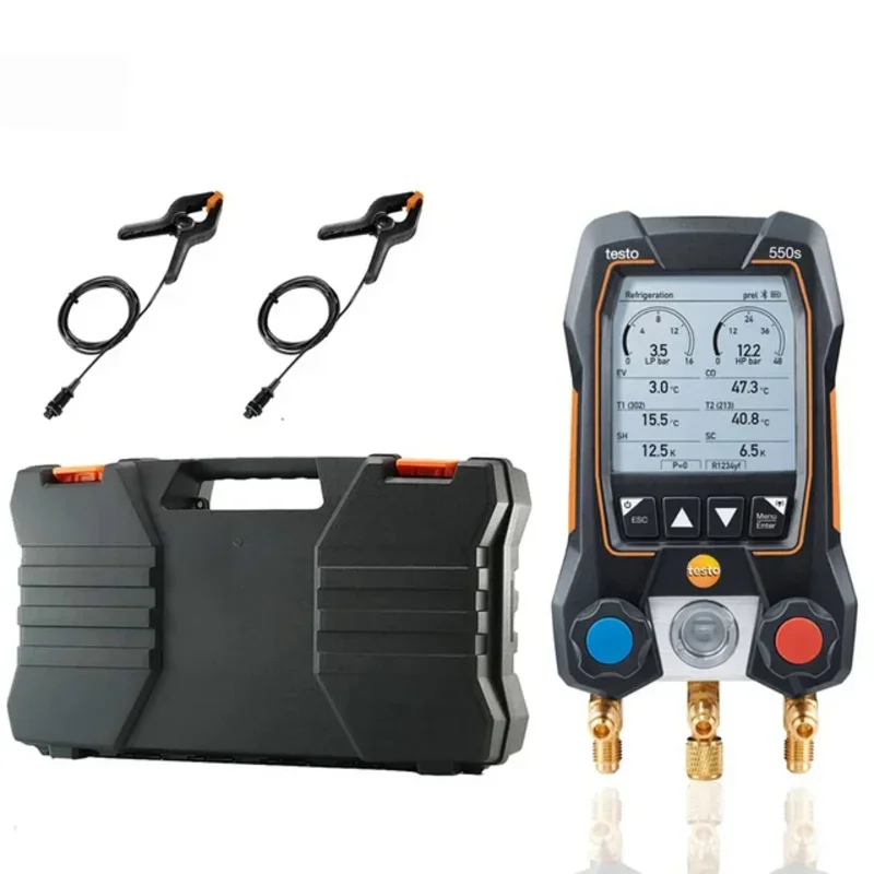 Intelligent Digital Manifold And Bidirectional Group With FixedClamp Temperature Probe Testo 550S