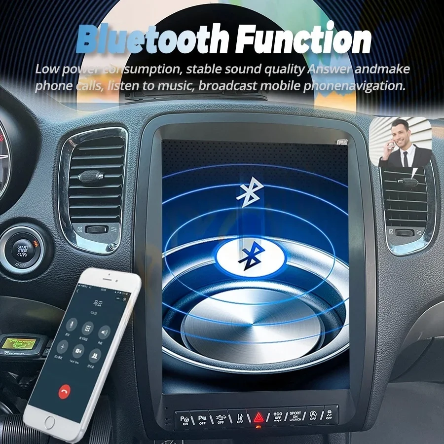 2025 جديد راديو السيارة الاندورويد CarPlay ل دودج دورانجو 2011-2020 شاشة تعمل باللمس مشغل وسائط متعددة لتحديد المواقع والملاحة Carplay رئيس وحدة #6