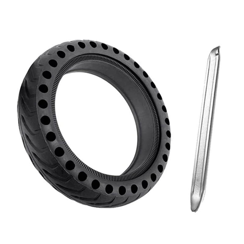 Solid Tire For Xiaomi M365 Electric Scooter Tyre, 8.5 Inches Shock Absorber Non-Pneumatic Rubber Tyre Wheel With Crowbar