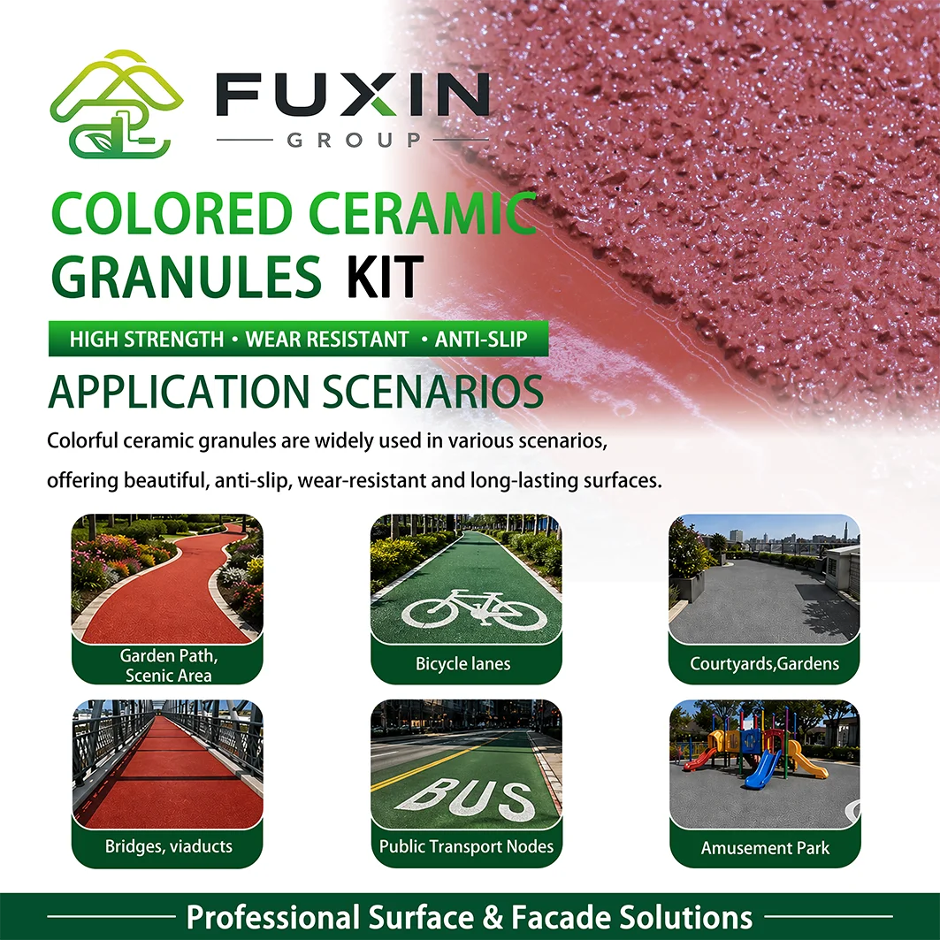 Colored Ceramic Granules for Anti Slip Road Walkway Bicycle Lane Parking Ramp High Grip Pavement Material
