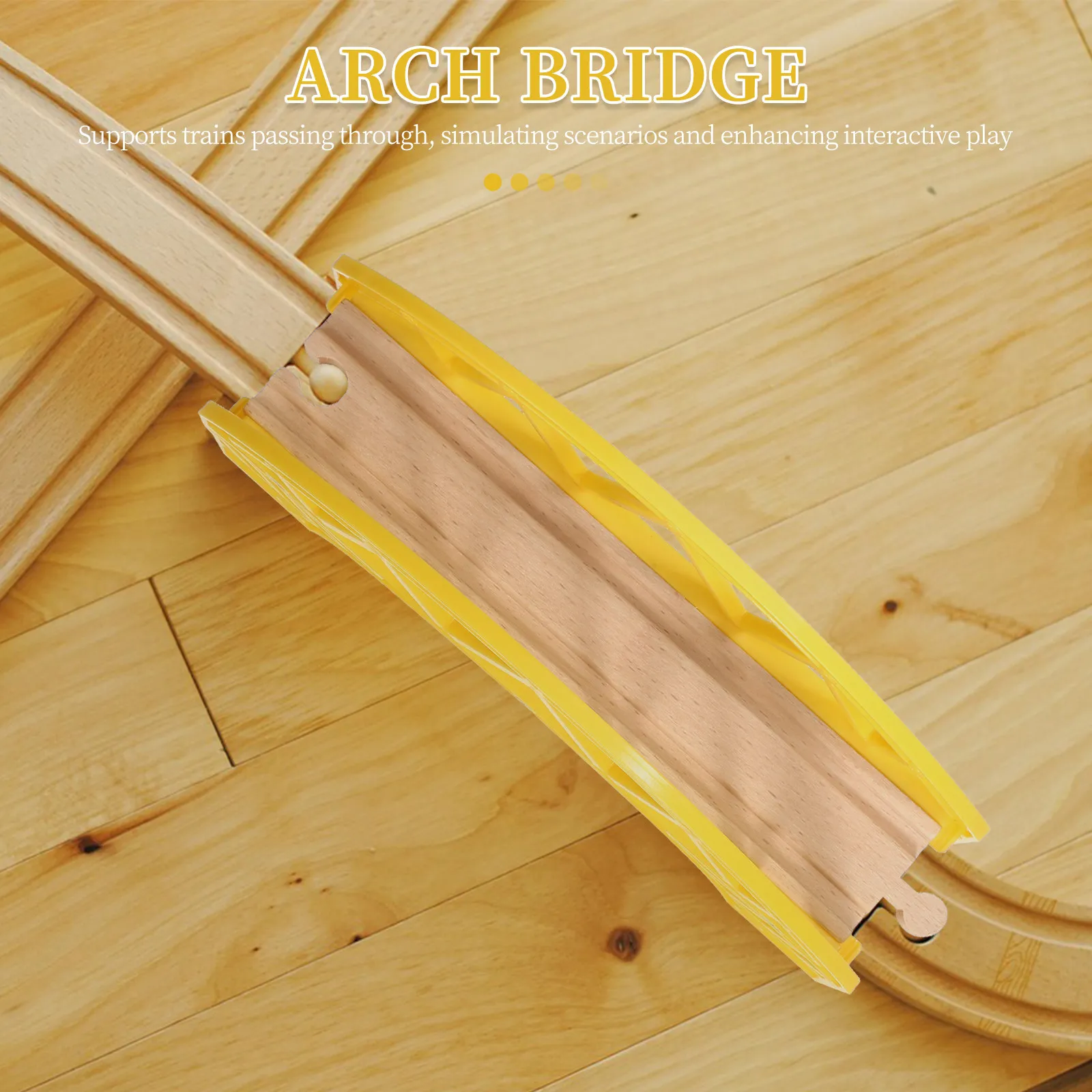 

Train Track Bridge Wooden Arch Design Educational Railroad Train Layout Accessories Wood Rail Scenery