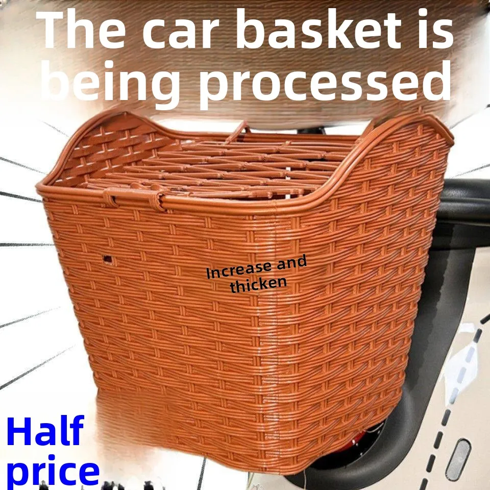 

Плетеная корзина для велосипеда: передняя/задняя, с крышкой, для покупок, для шоссейного велосипеда, с креплением на защелках