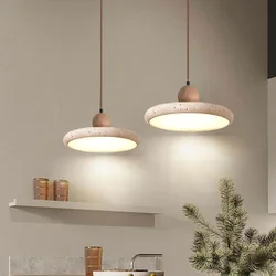 Lámpara colgante de piedra natural Vintage, luz LED de Isla de cocina para sala de estar, dormitorio, tienda, decoración del hogar, arte Wabi Sabi