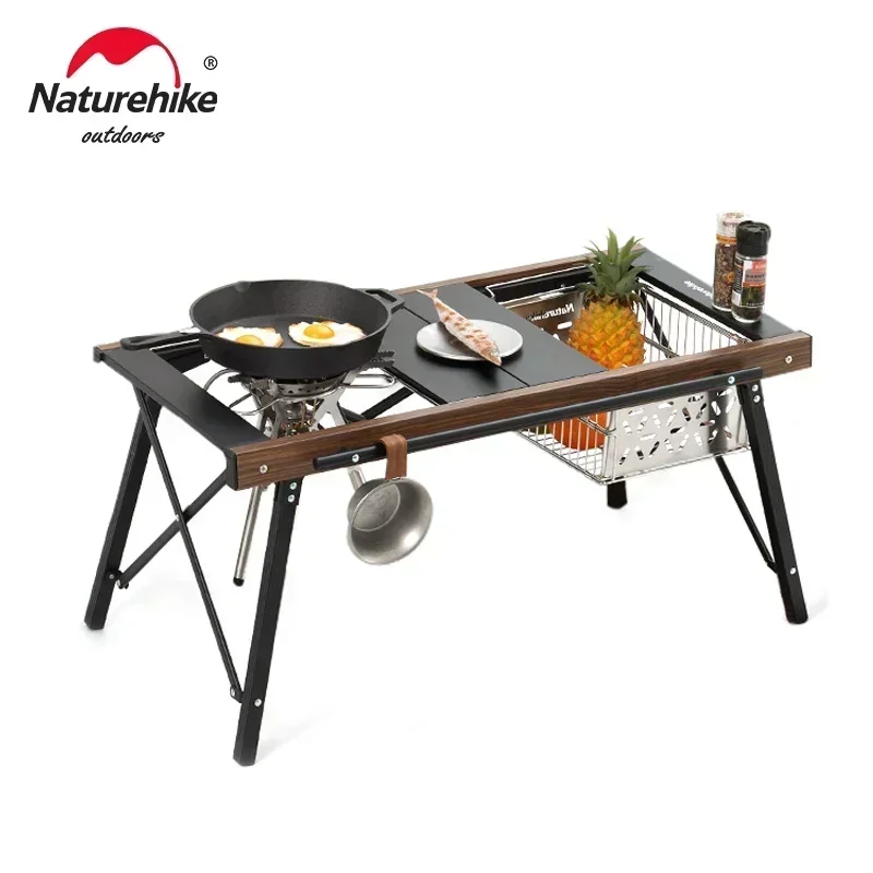 

Naturehike Camping IGT Table Outdoor Portable Folding Table Camp Bbq Grill Table Picnic Backpacking Fishing Stove Black Tools