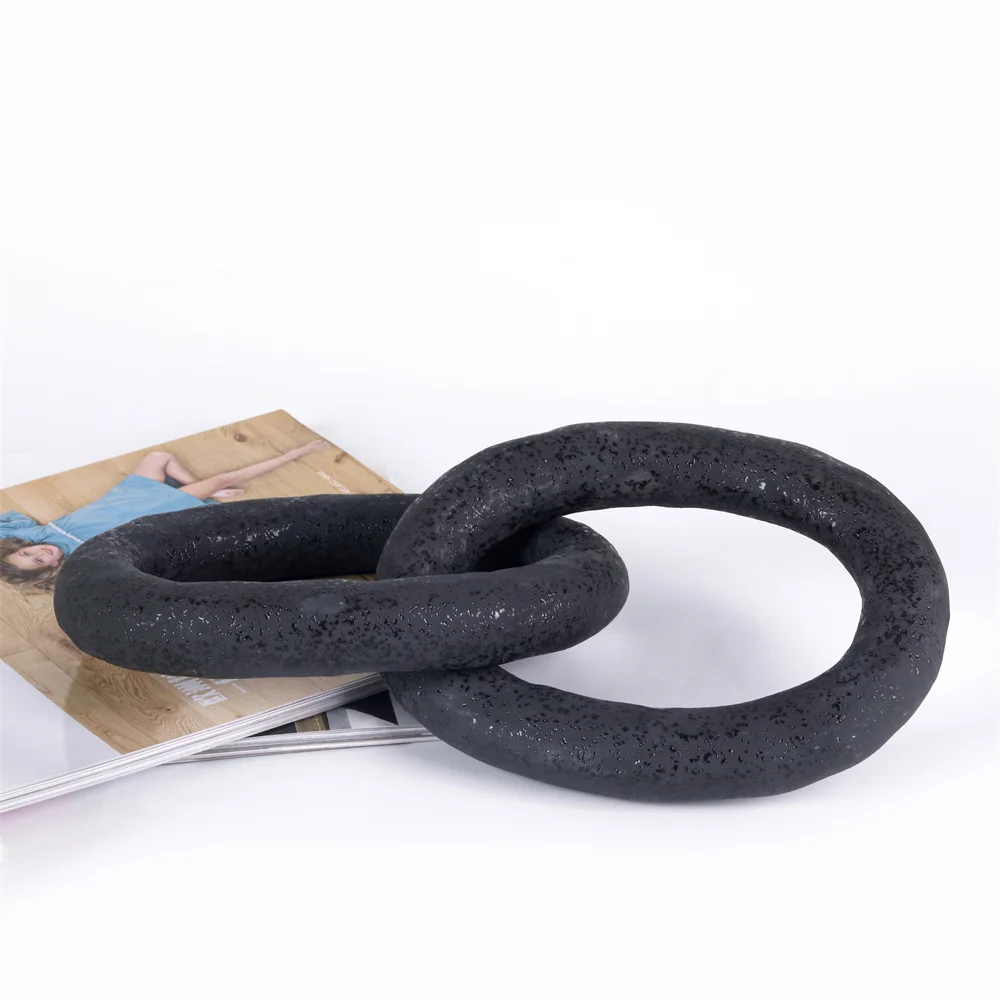 

Resin Knot Decorative Objects Round Resin Chain 2-Link Wabi Sabi Home Decor Table Home Decor