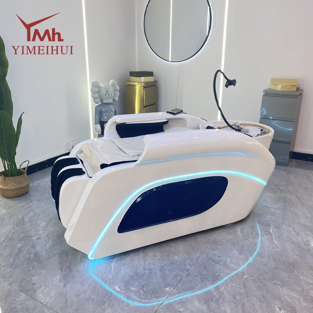 سرير سبا للرأس، علاج بالتدليك، شامبو للشعر، سرير سبا كهربائي فاخر #4