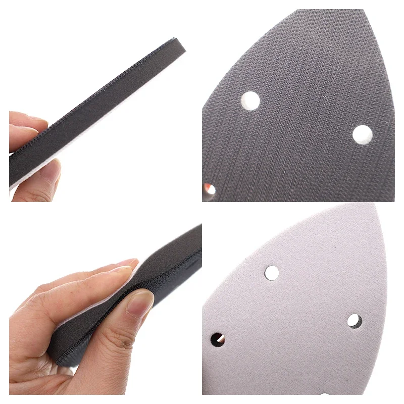2/5 Pcs Mouse Detail Sanding Interface Pad 98X140 mm 5 Holes Foam Interface Mouse Sander Sandpaper Backing Pad for Polishing