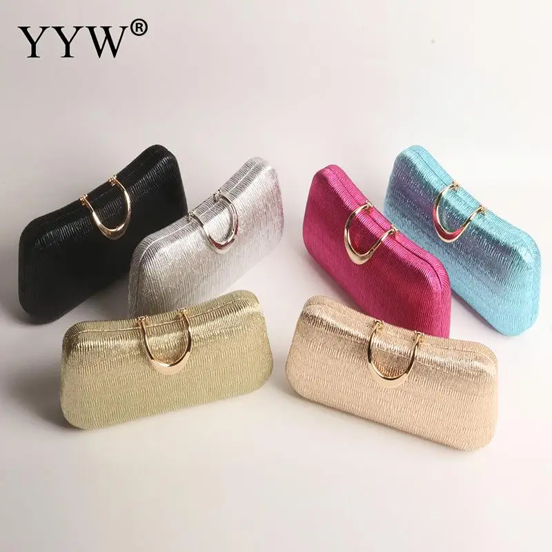 Pleated PU Leather Hard Evening Handbag Women Metal Clutch Wedding Bridal Party Messenger Purse Crossbody Shoulder Matte Bags