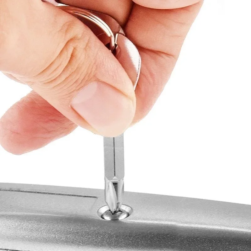 Portable Phillips Slotted Screwdriver Set Key Ring Keychain Mini Pocket Keyring Cross Screw Driver Repair Tool Gadget EDC Small
