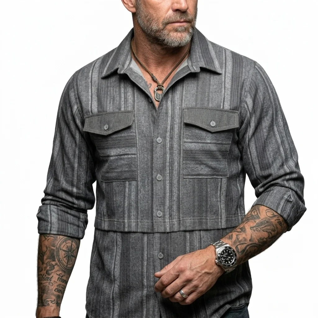 

Fashion Men's Streetwear Shirts Striped Color Block Shirt Lightweight Breathable Vintage Cotton Spring Summer Casual Plus Size