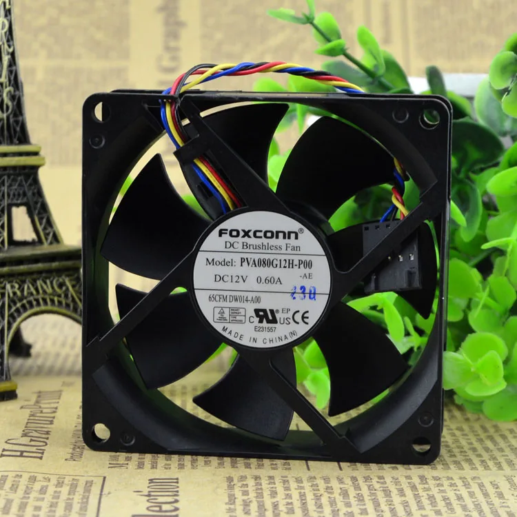 

PVA080G12H-P00 12V 0.60A 8CM 8025 4WIRES FAN