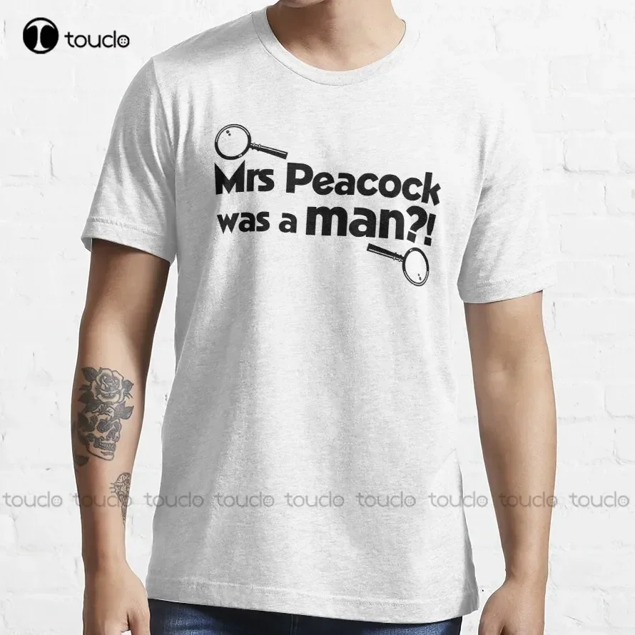 Mme Peacock était-elle un homme ?! Amusement inspiré de Clue! T-shirt orange personnalisé pour adultes et adolescents, unisexe, impression numérique, Xs-5Xl