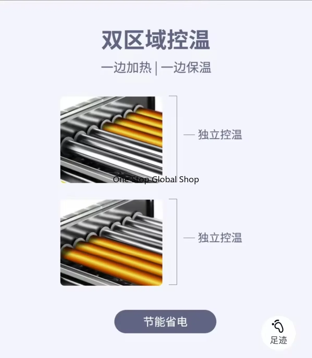 Commercial Hot Sale Low Noise Multi-function 7-tube with Open Door with Shelves Model Electric Hot Dog Roller Grill