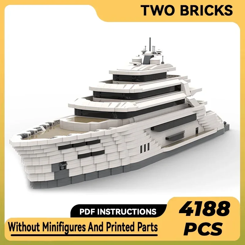 Technische Moc Bricks Luxe Boot Model Superyacht Mary Jane Modulaire Bouwstenen Geschenken Speelgoed Voor Kinderen DIY Sets Assembleren