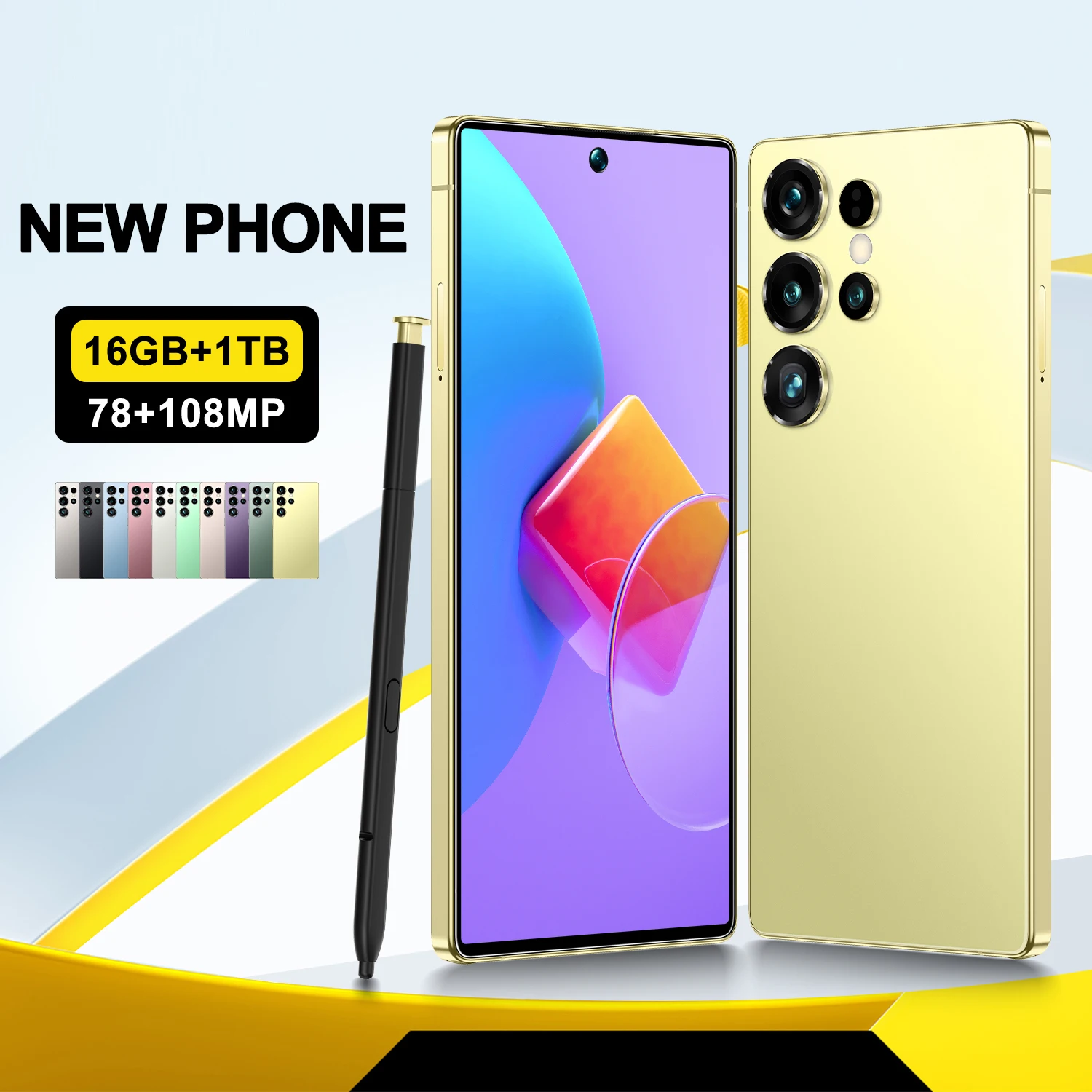 NUOVO Smartphone Originale 16GB + 1TB Qualcomm8 Gen2 7800mAh 78 + 108MP Dual SIM Dual Standby 5G Android14 Versione Globale Telefono