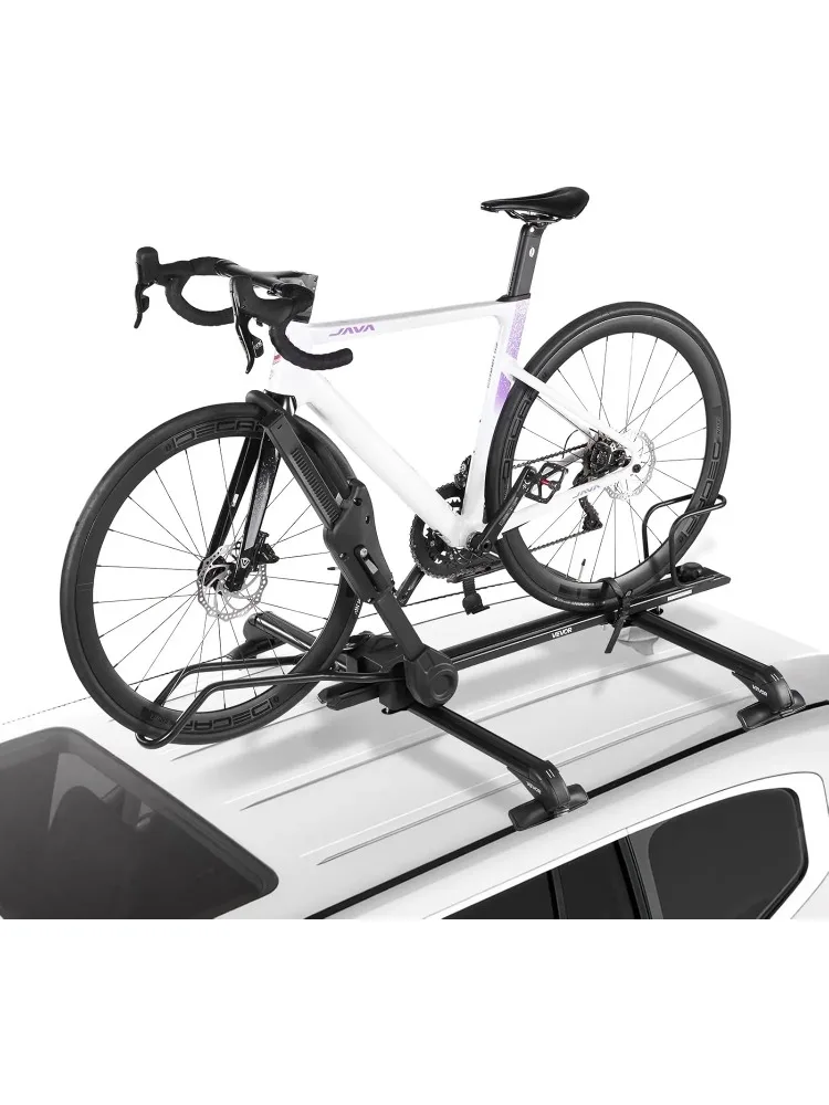 

Foldable Roof-Mounted Bicycle Rack with 33 lbs Capacity and Locking System for T-Slot