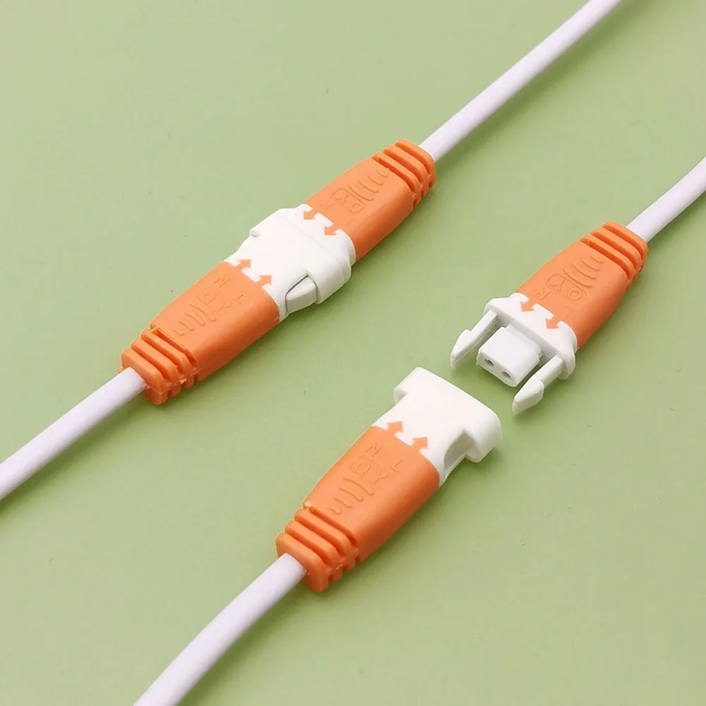 10 Pairs LED Power Connectors with Lock Buckle DC Terminal Cable Male Female Jack 2-Pin Plug for Driver LED Strip Lights