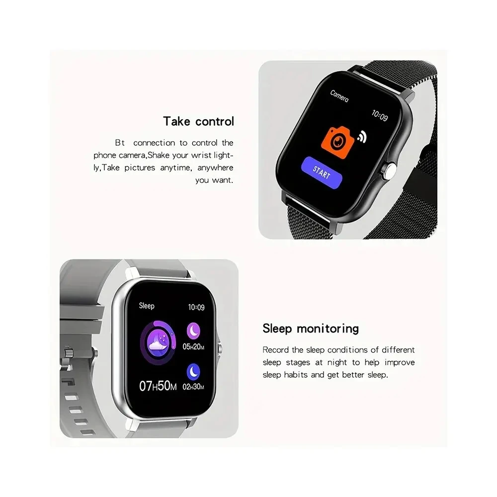 Reloj inteligente 2024 para teléfono Android, pantalla a Color de 1,44 pulgadas, llamada Bluetooth, monitoreo de oxígeno en sangre/presión, reloj inteligente para hombres y mujeres