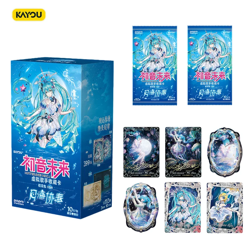 100% Authentic KAYOU Piapro Characters Hatsune Miku Vol.6 First Sight Pack Trading Card Box Official Anime Collectible Cards Toy