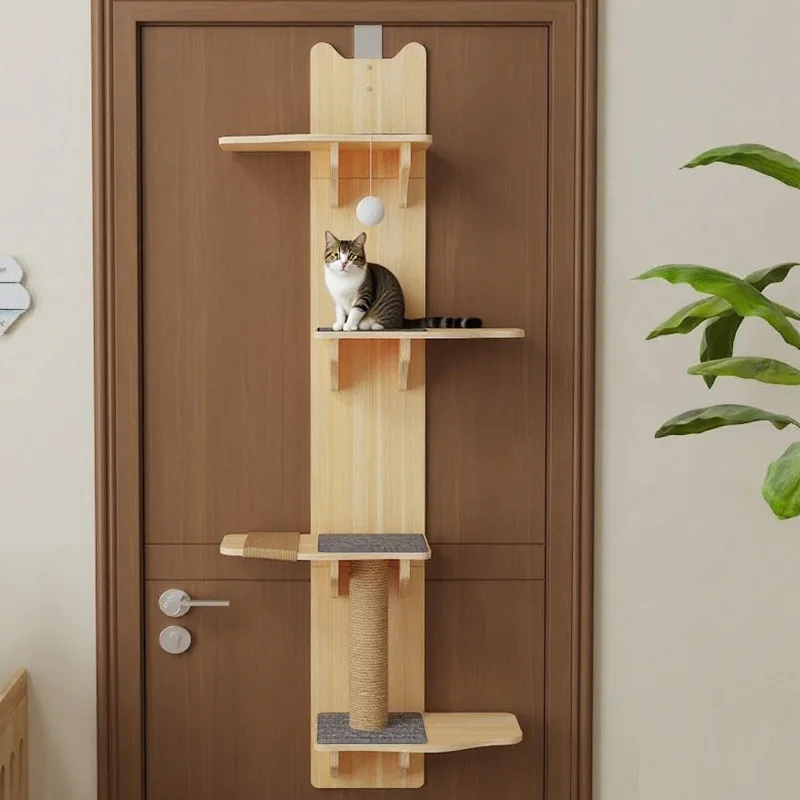

Wholesale Cat Climbing Frame Manufacturer of Space Saving Door Mounted Cat Scratcher with Perch Cat toy cat stand