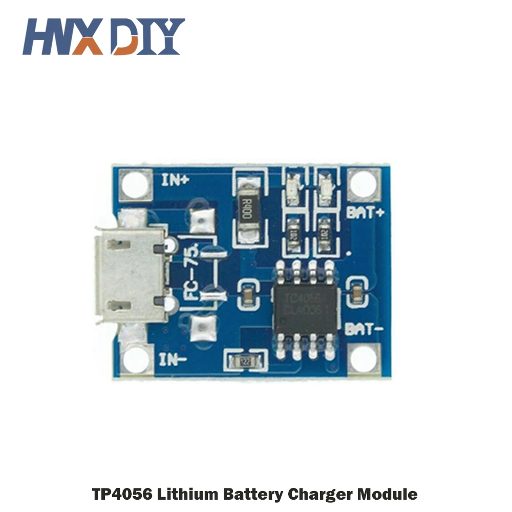 1-10pcs Micro USB 5V 1A 18650 TP4056 Lithium Battery Charger Module Charging Board With Protection Dual Functions 1A Li-ion